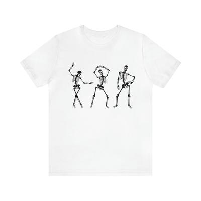 Copy of Adult Halloween Shirt with Dancing Skeletons, Bella+canvas