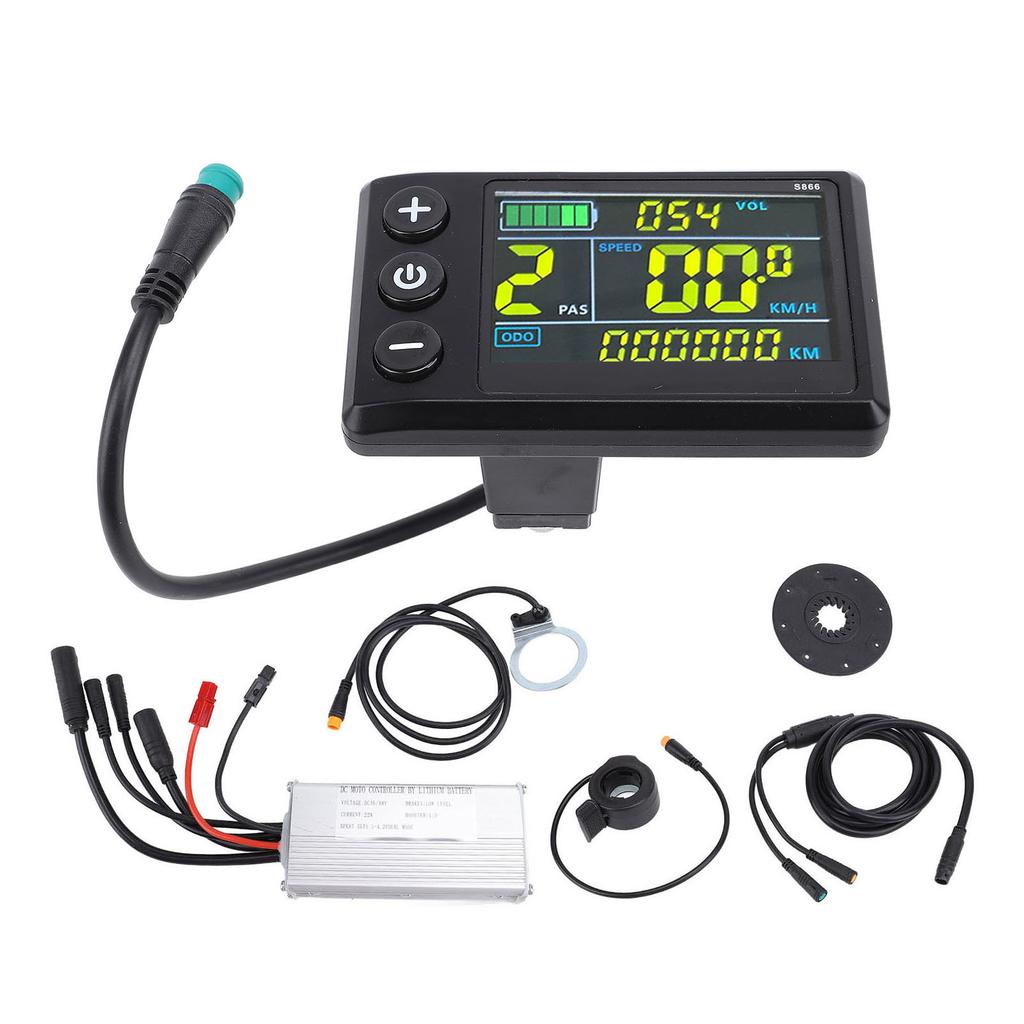 22A Motor Controller Color Screen Display Panel Throttle Assist Sensor Conversion Set for Electric Cycling