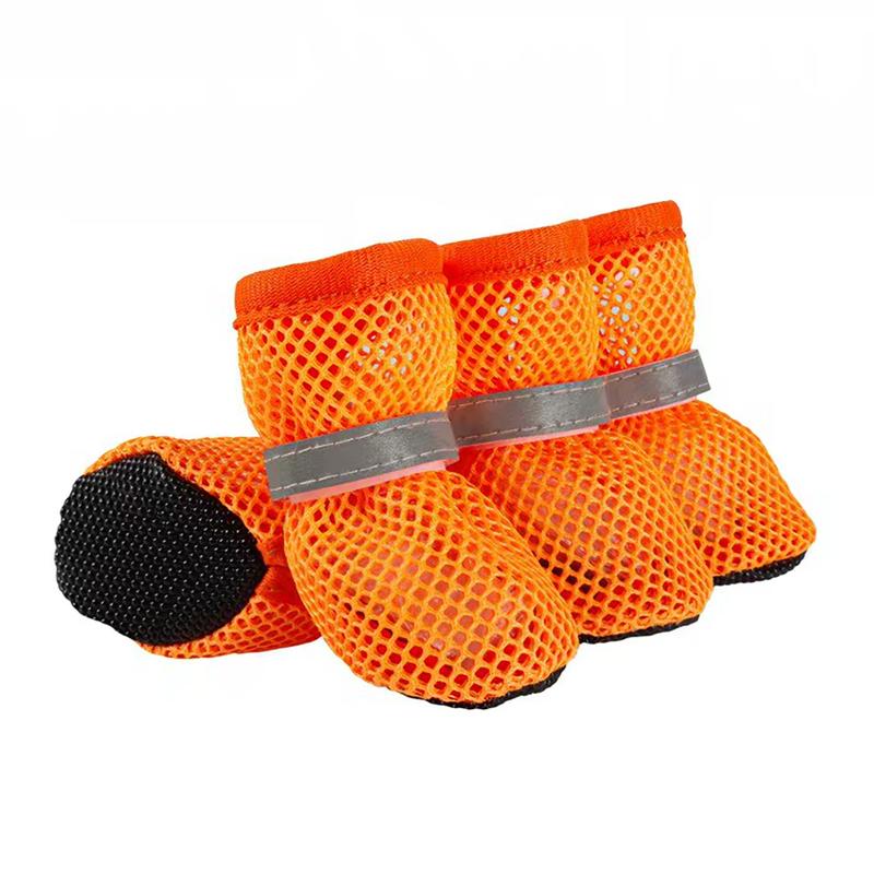 Soft Sole Anti-drop Sports Style Solid Pattern Breathable Mesh All Season Paw Protector Foot Cover for Small Dogs Dog Shoes