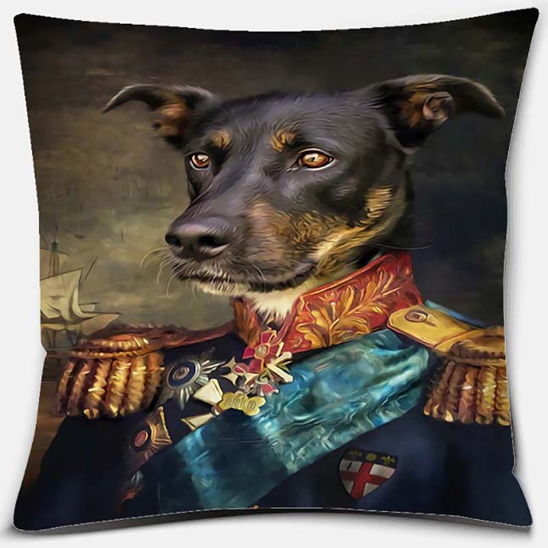 Seria portretów psów Wzór Poszewka na poduszkę Kwadratowa Dekoracja domu i biura