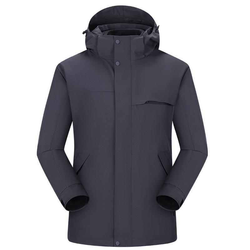 Luotuo Unisex 3-in-1 Outdoor Jacket: Windproof, Waterproof, Custom Logo for Mountaineering and Hiking. M
