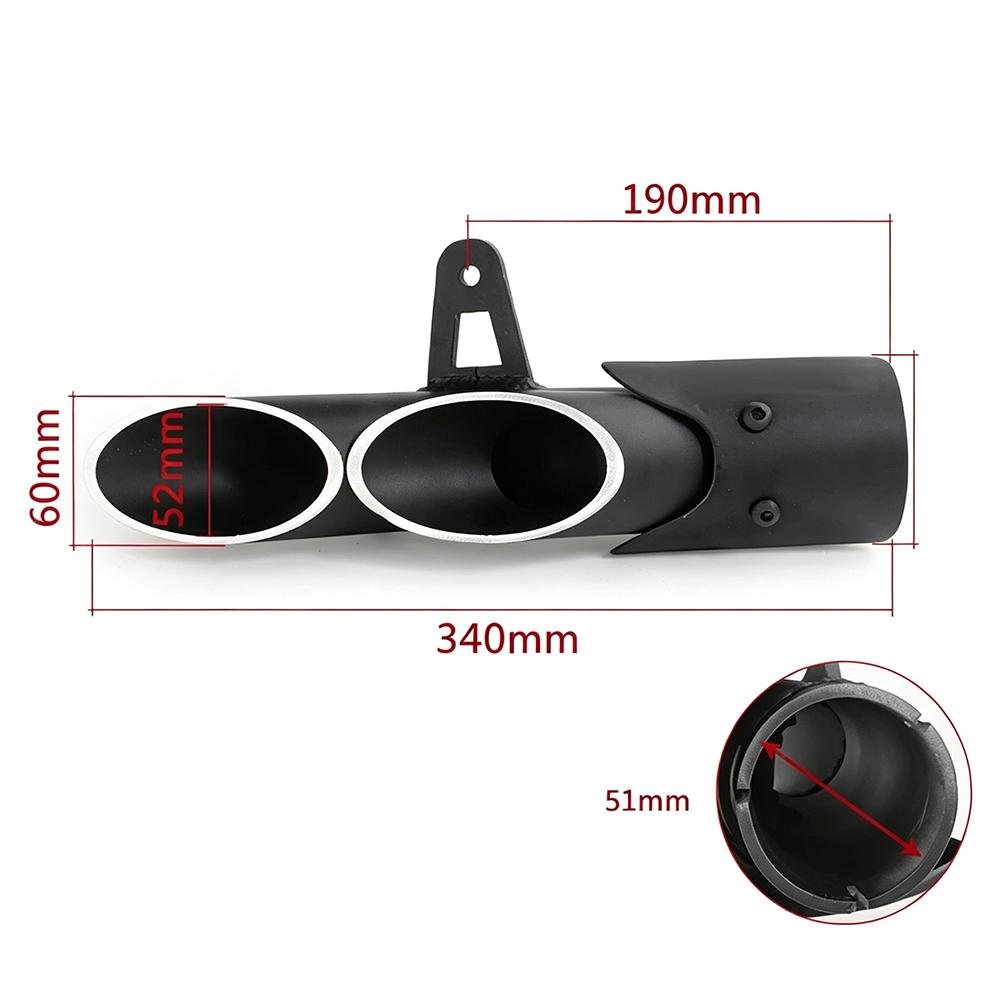Professional Universal 51mm Motorcycle Exhaust Muffler Pipe Slip - On For R1 R6 R15 FZ1 MT09 R6 Z900 zx6r cbr500r gsxr1000r