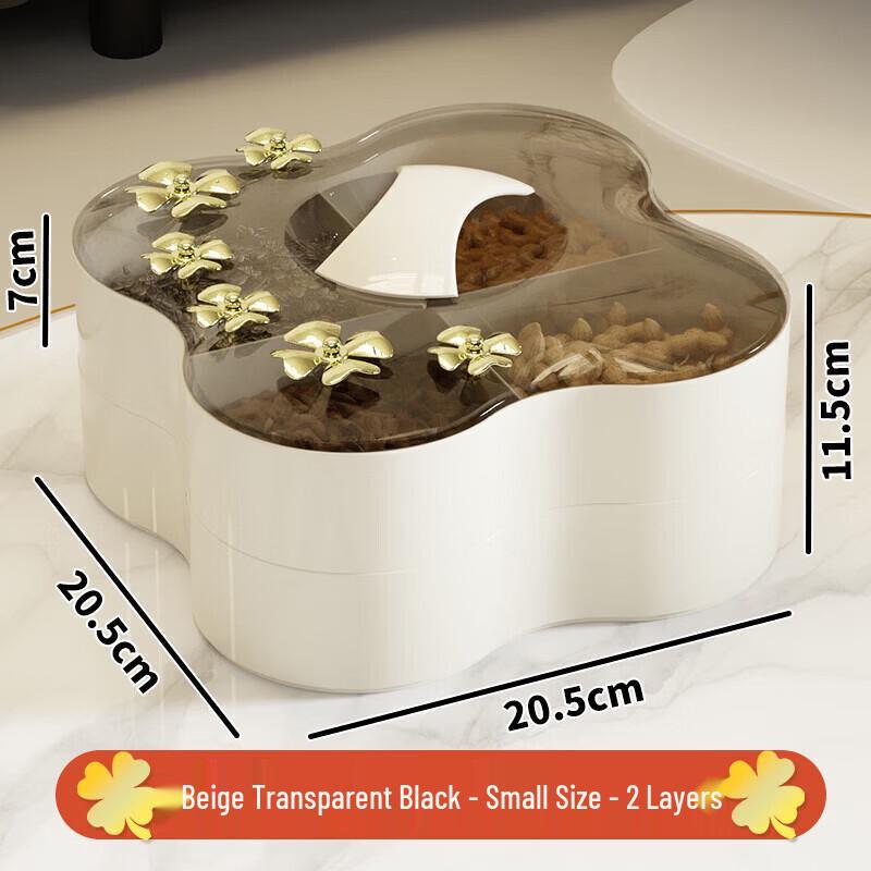 Ningzhao 2-Tier Dried Fruit Serving Tray with Lid