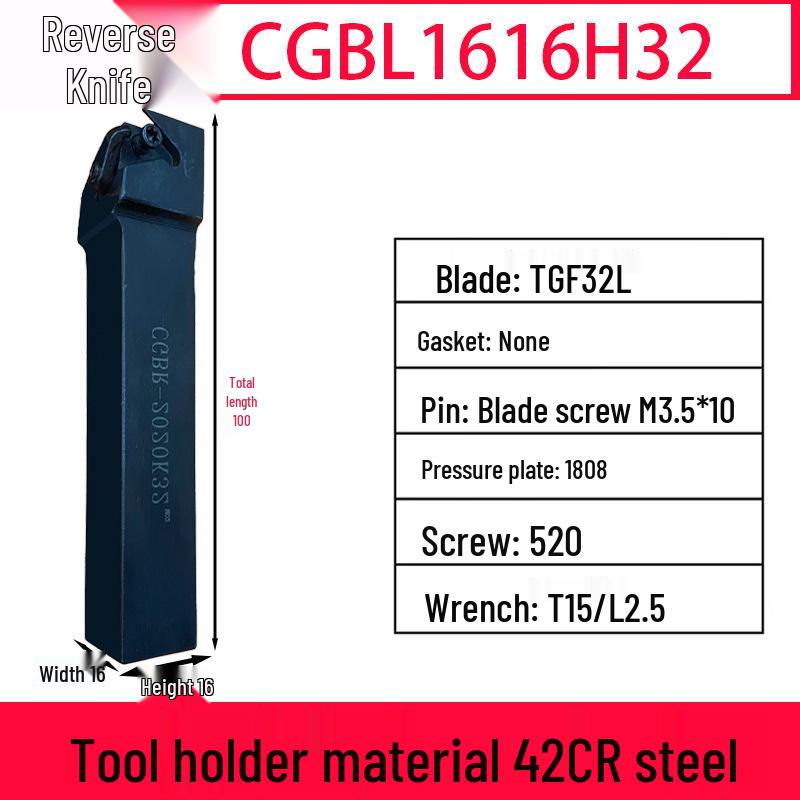 CNC Clamp-Type Vertical Mount Retaining Ring Groove Tool Holder with Kyocera Turning Inserts