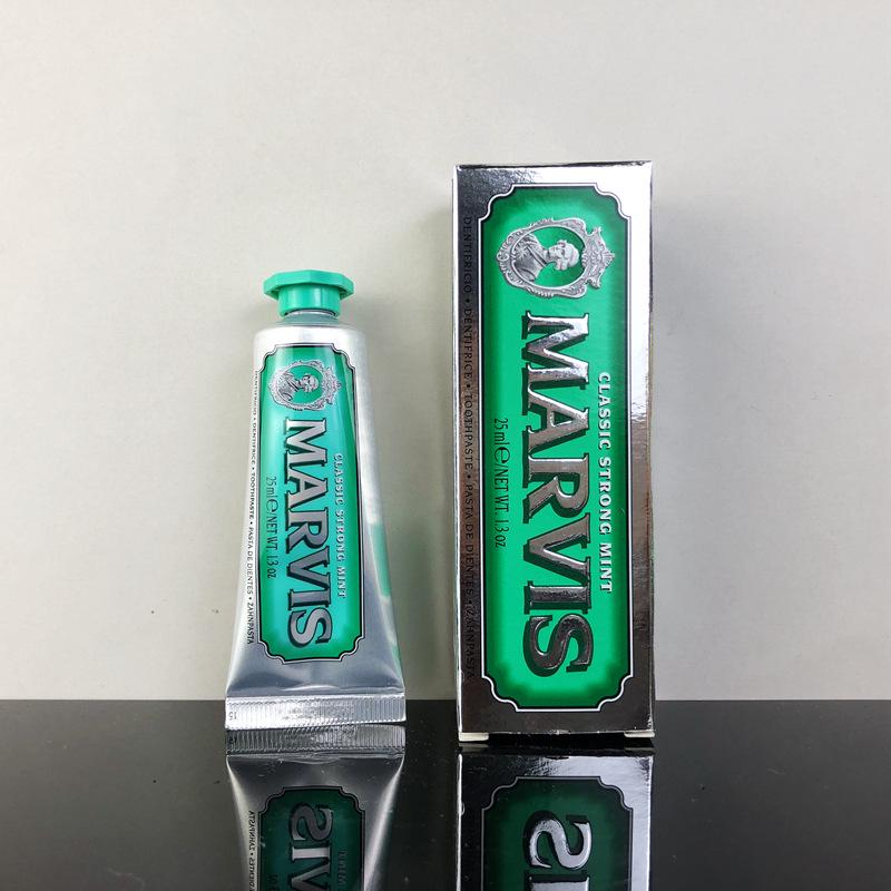 Jasmínová mátová zubní pasta pro svěží dech Dárková krabička - Itálie Mars Bright White 25ml vzorek