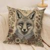 Vintage Woodland Animals Cushion Cover Pillow Case Short Plush Square Throw Pillow Covers Pillowcase Sofa Home Decor Gift