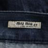 MIUMIU Made In Italy Chambray Pants W27 Navy Women Used