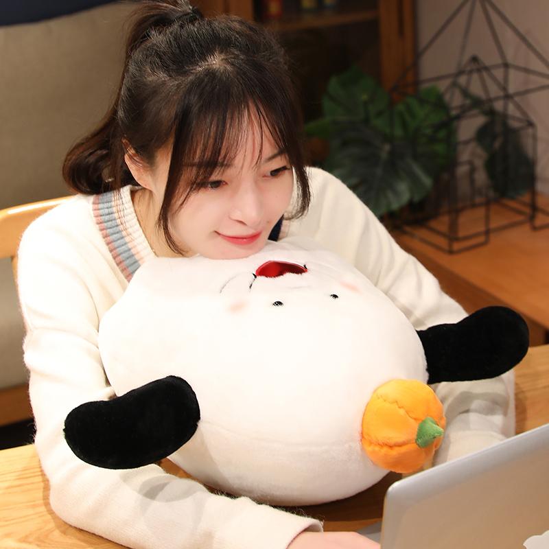 Kawaii Fat Small White/Black/Pumpkin Ghost Pillow Cushion Plush Toy Soft Doll Sweet Cute Christmas Gift