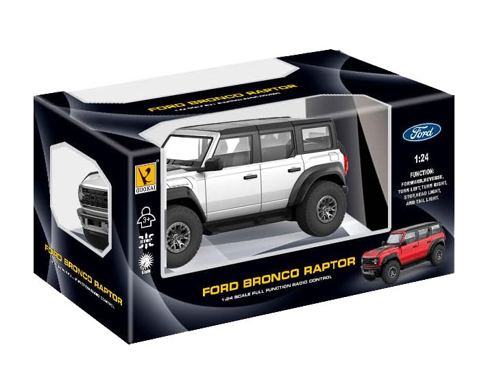 Doyusha 2.4GHz 1/24 Scale Ford Bronco Raptor (White) Electric Radio Control Model 630670