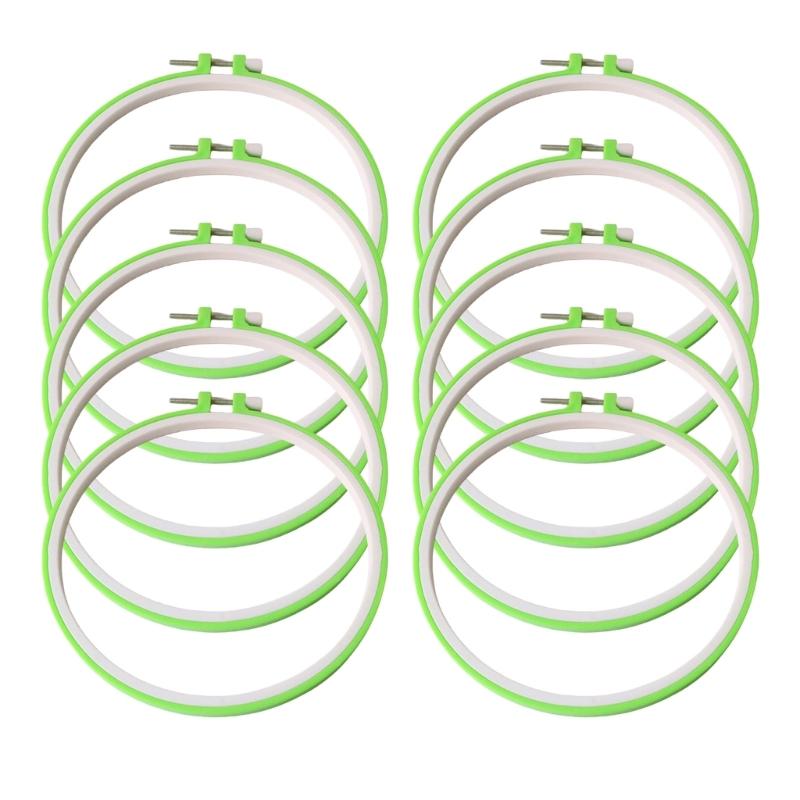 10 Pcs Embroidery Frame Round Embroidery Hoop Crosses Stitching Hoop Adjustable Embroidery Hoop for Craft Project