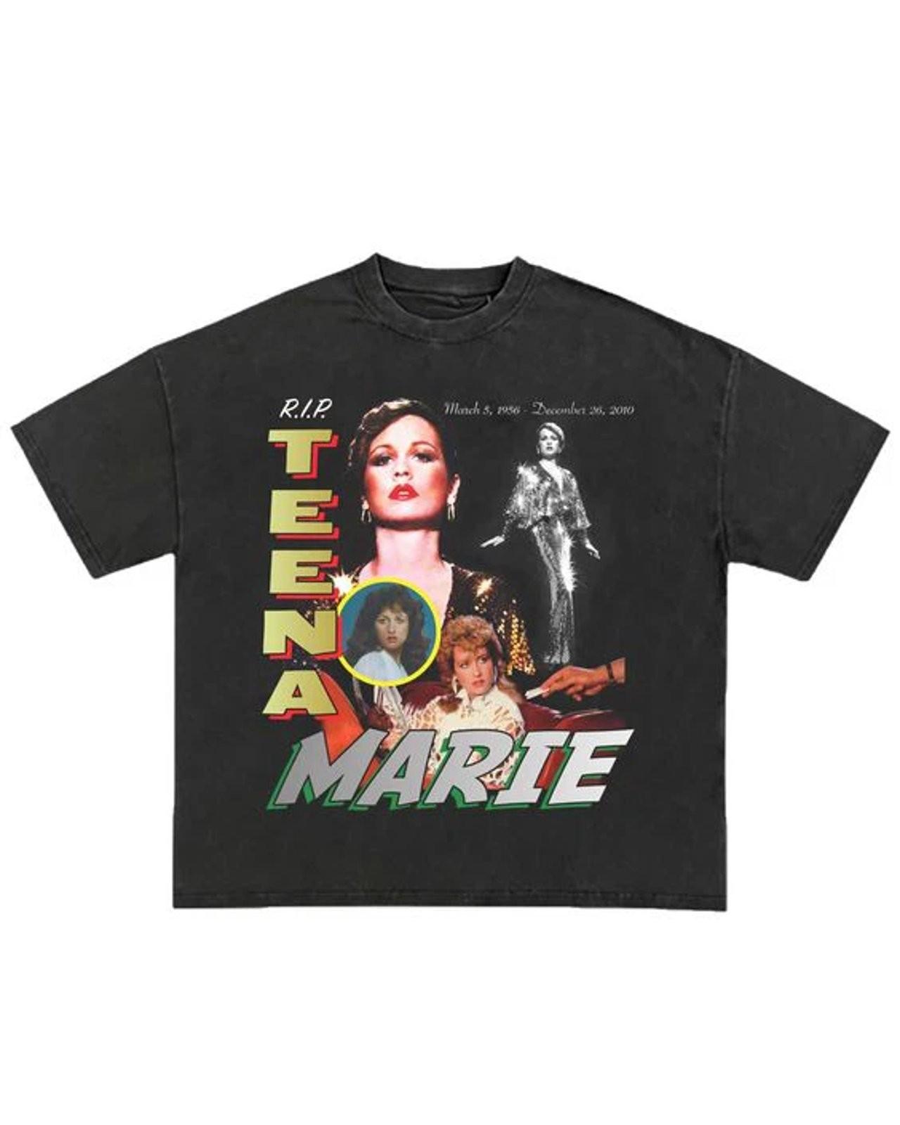 Teena Marie T-Shirt Mens Cotton Graphic Tee Vintage Retro Gift Holiday S
