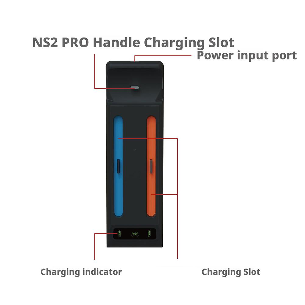 Practical 3 In1 Charging Base Handle Indicator Light Dock Station For Switch 2/Switch2 PRO Console With Charging Indicator