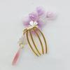 2-Piece Hair Ornament Set: Flower and Butterfly Design, Perfect for Hakama, Kimono, Yukata, and Other Traditional Japanese Clothing. Stylish U-Pin