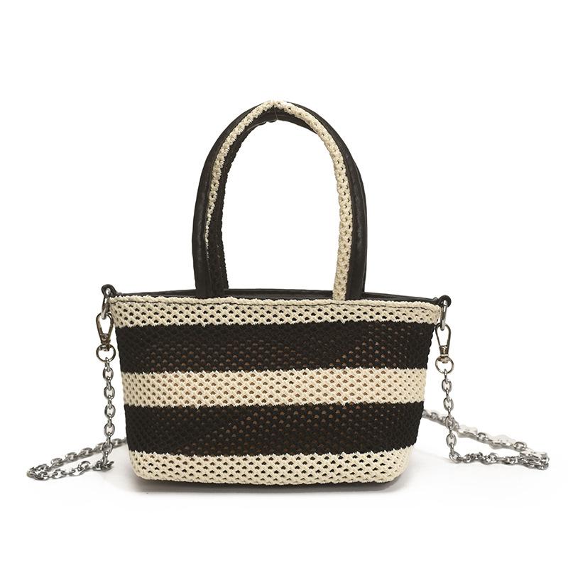 

Fashion Women Woven Handbag Large Capacity Casual Tote Bag Woven Straw Shoulder Bag Medium Size Handbag Summer Beach Travel Bags
