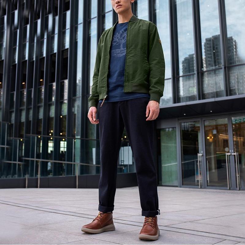 Timberland Veste Pilote Décontractée de Sport d'Extérieur Veste Homme Verte A2CZE-U31