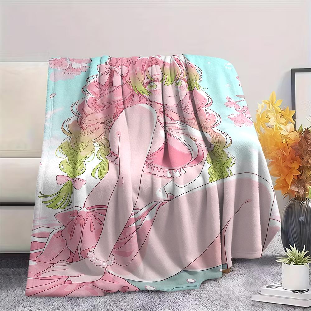 1pz Coperta in Flanella con Stampa Demon Slayer, Alta Qualità, Per Tutte le Stagioni, Decorazione per la Casa, Calore e Comfort, Perfetta per Regali di Natale