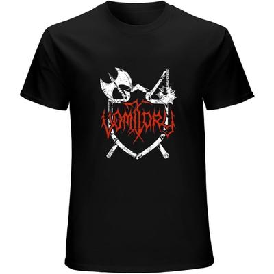 Danshaosu Vomitory Old School Death Metal Schwedische Band Vintage T-Shirt Kurzarm Lustiges Oberteil Schwarz