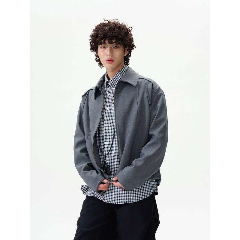 Kisko High-End American Deconstructed Design Shoulder-Padded Blazer Jacket for Men and Women, Trendy Brand Couple Loose Short Coat