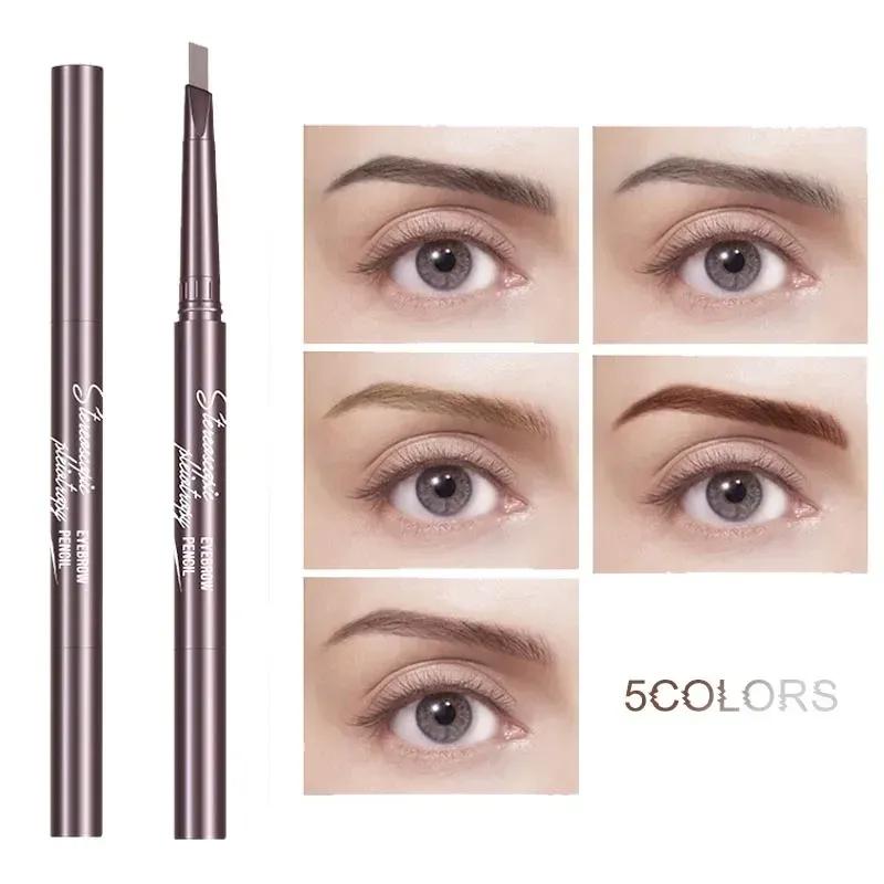 5 Colors Eyebrow Cosmetics Pencil Waterproof Double-headed Eyebrow Tattoo Natural Long Lasting Makeup Paint Eyebrow Pencil