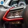 Auto Steering Wheel Button Decor Stripes Cover Trim For Mazda 6  - 2024 Matte / Red / Carbon Fiber Look Interior Accessories