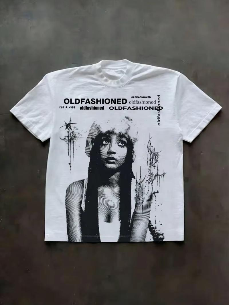 

Glimmora Street Style Short Sleeve TShirt Unisexs Streetwear Portrait Graphic Tee Luxury Unisex Clothing Y2k Clothes Unisex 4XL