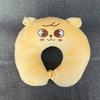 Cute Cartoon U-Shaped Travel Neck Pillow, Soft Polyester Fiber Neck Support Pillow for Nap & Flight