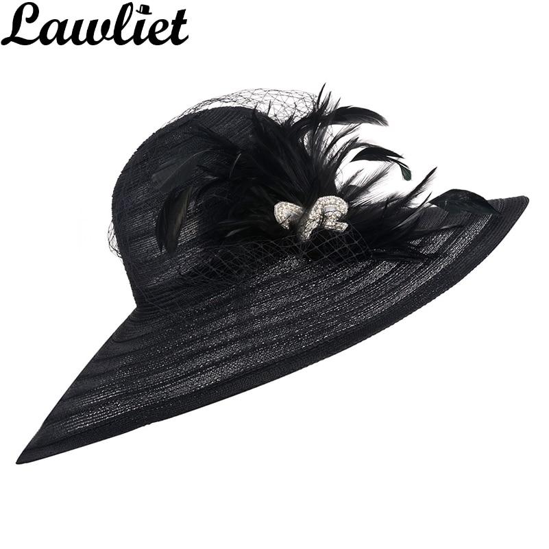 Lawliet Women Dress Hats Church Wedding 