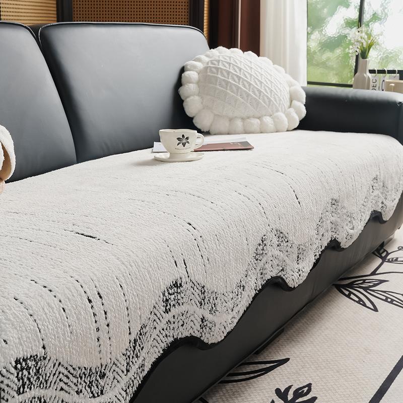 New Sofa Cushion Four Seasons Universal Leather Sofa Special Pad Fixed Non-Slip High-Grade Special-Shaped Seat Cushion Cloth