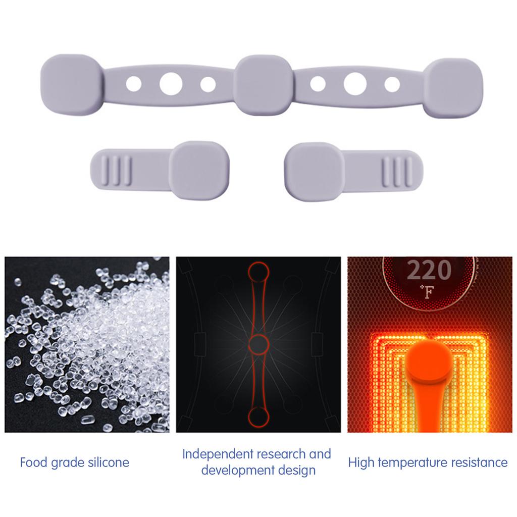 Air Fryer Magnet Silicone Buckles High Temp Resistant Anti-Scald Buckles Protecting Basket from Scratches