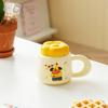 Cartoon Ceramic Cup High Value Water Cup Creative Mug with Ceramic Lid Student Girl Gift Cup Drinking Water Cup