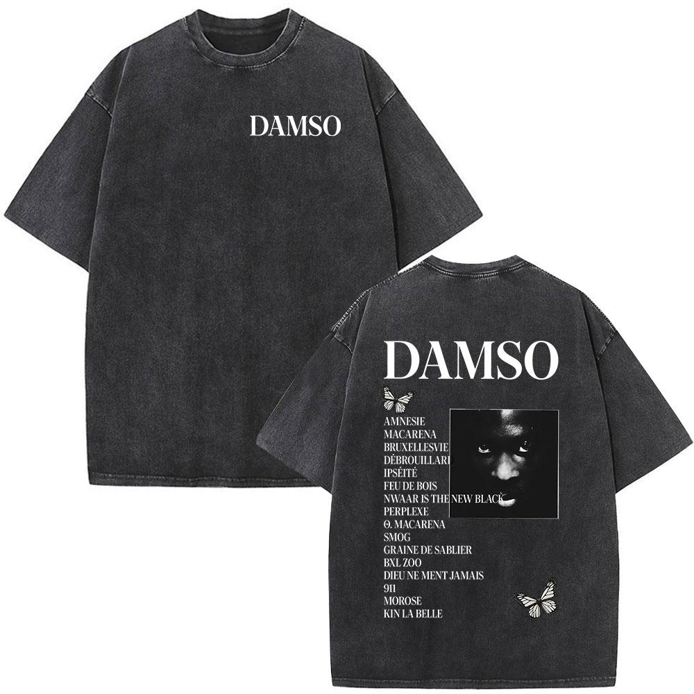

Vintage Washed Rapper Damso Beyah Same Style Tshirts Men Women Clothing Fashion Hip Hop Short Sleeve ONeck T Shirts Streetwear S