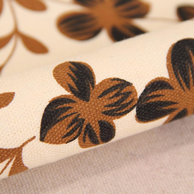 Ekologická šifrovaná bavlněná polyesterová květinová plátnová tkanina na polštáře, podložky pro domácí mazlíčky a venkovní stany