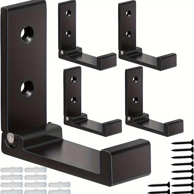 Foldable Space-Saving Wall Mounted Aluminum Alloy Hooks Heavy-Duty Perfect for Coat Towels Hats Fitness Equipment.