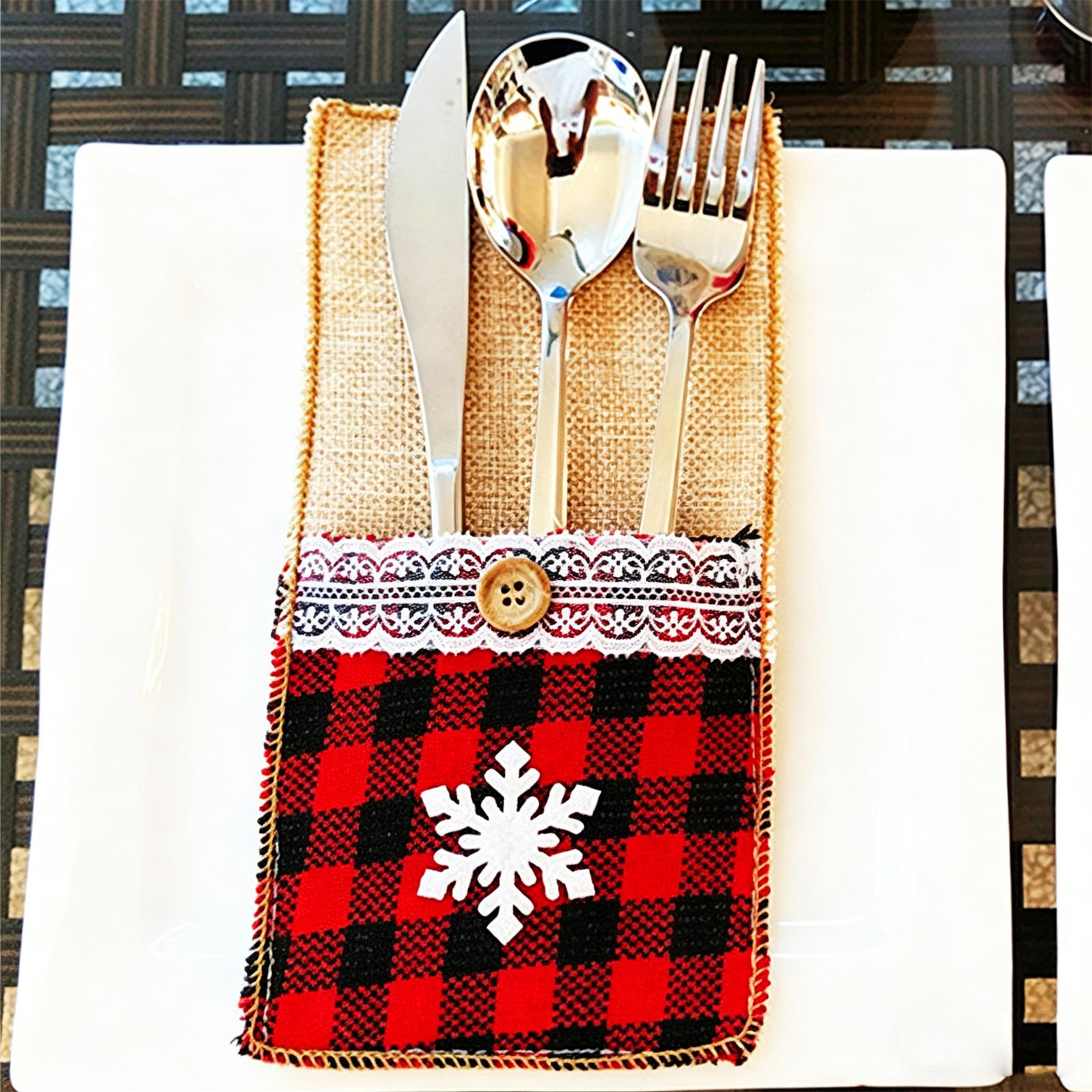 

Christmas Knife And Fork Set Christmas Decorations Christmas Knife And Fork Set Cloth One Size