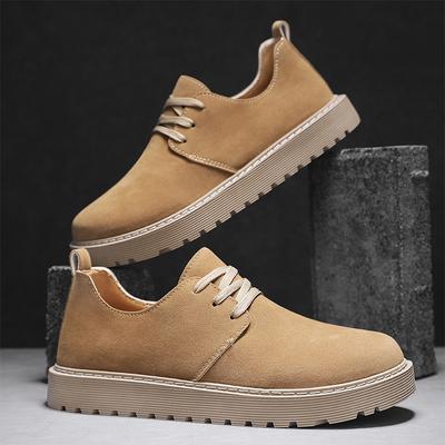 Retro Men's Casual Leather Shoes Non-slip Outdoor Comfortable Sneakers Autumn Suede Men Trendy Shoes Designer Walking Shoes Man