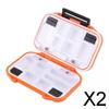 2x Lure Tackle Storage Trays Accessory Case Thicker Plastic Hooks Organizer for Vest Casting