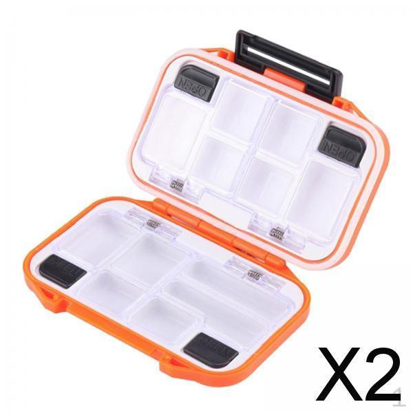 

2x Лоток для хранения приманок и снастей, кейс для аксессуаров, органайзер для крючков из более толстого пластика для жилета, кастинга