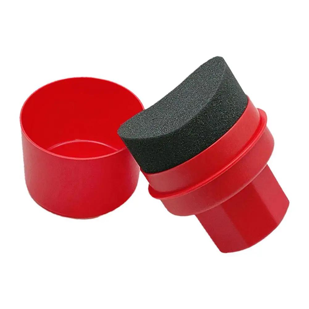 

Аппликатор для автомобильного воска для шин, полировальная губка для нанесения воска, крышка для нанесения воска с губкой, изогнутая кисть для рук, высокая портативная ручка K3A0 красный