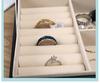 2layer PU Leather Wrist Watch Jewelry Display Box Women Fashion Jewelry Earring Storage