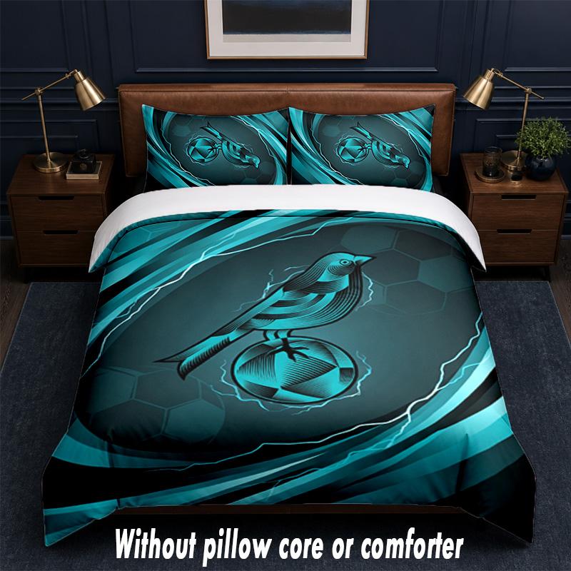Norwich City Football Design Bed Bedding Set 1 Duvet Cover + 2 Pillowcases Soft Breathable Household Bed Linens
