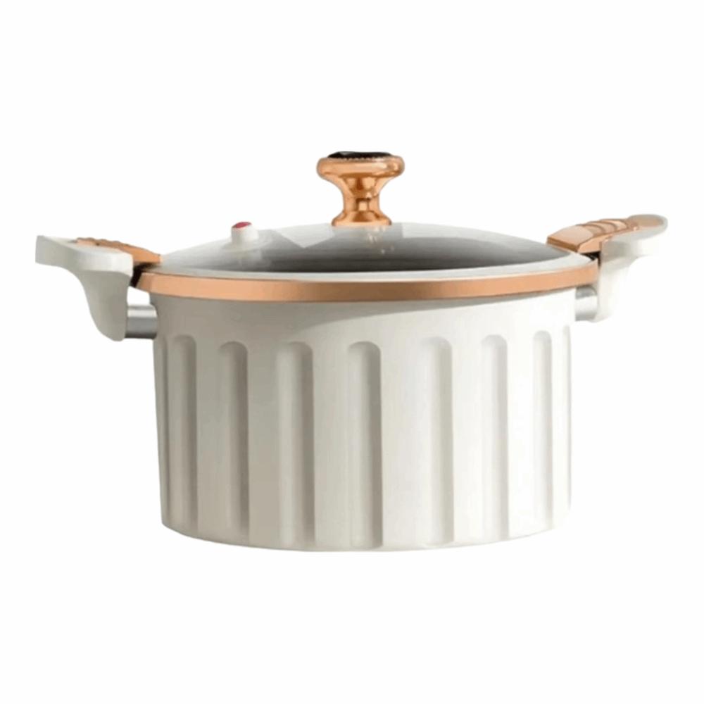 Visible 7L Micro Pressure Cooker 26cm Enamel Stew Soup Pot Non Stick Anti-overflow Pressure Cooking Pot Household