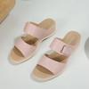 Women Slippers Summer Outside 2025 New European American Sandals Women's Shoes Comfortable Casual Beach Slope Heel Slippers