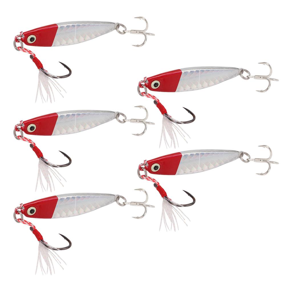 5Pcs 15g Metal Vib Hard Fishing Lures Jigging Fishing Baits Artificial Hard Lure with Sequin Laser
