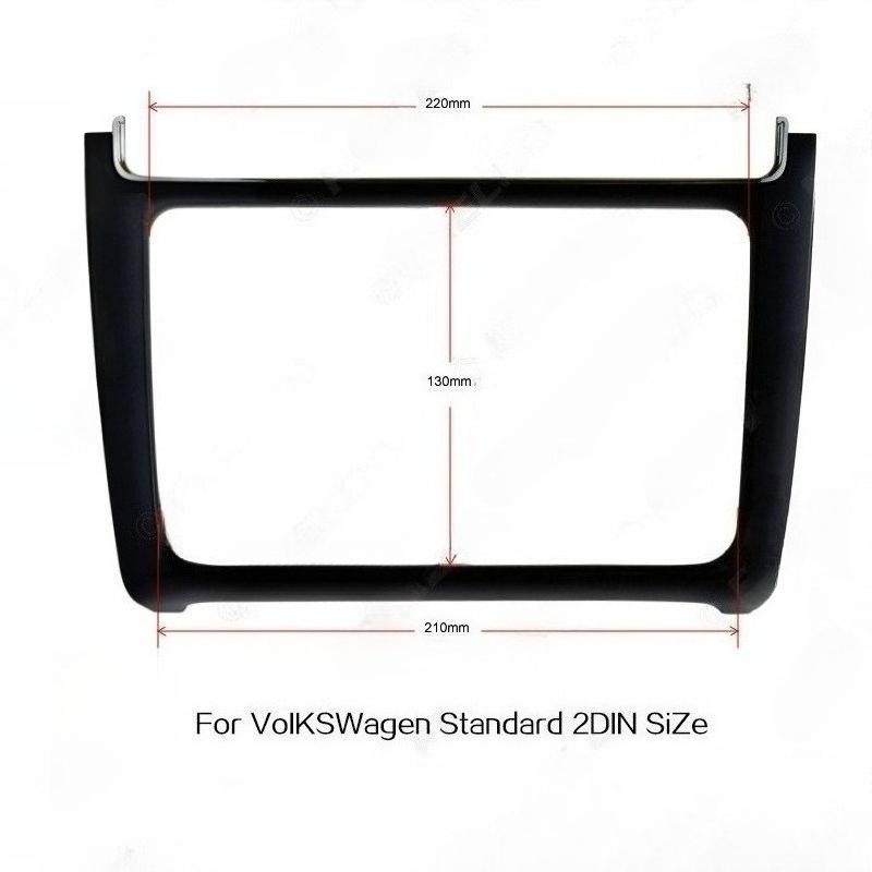 220*130mm 2DIN ABS Car Radio Fascia Frame for VW POLO 2014 2015 2016 2017 | Stereo Dash Trim Tallation Panel Kit