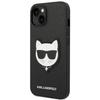 Karl Lagerfeld KLHCP14MSAPCHK iPhone 14 Plus / 15 Plus 6.7" Hardcase Black/black Saffiano Choupette Head Patch