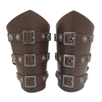 Ancient Medieval Bracers Wristband Adjustable Gauntlet for Men Adult Party