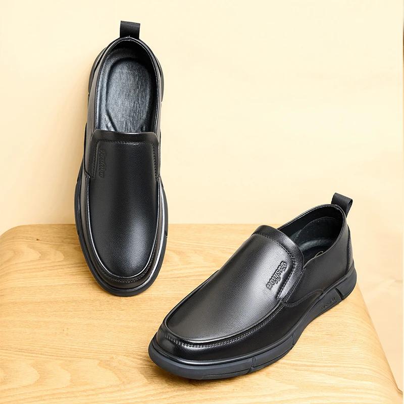 Fashionable New Men's Office Business Shoes Wear-resistant Soles Loafers High-quality Genuine Leather Shoes for Men