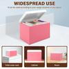 Wooden Pad and Tampon Holder 2-Compartment Countertop Storage Box with Hinged Lid Multi-role Bathroom Feminine Product Organizer