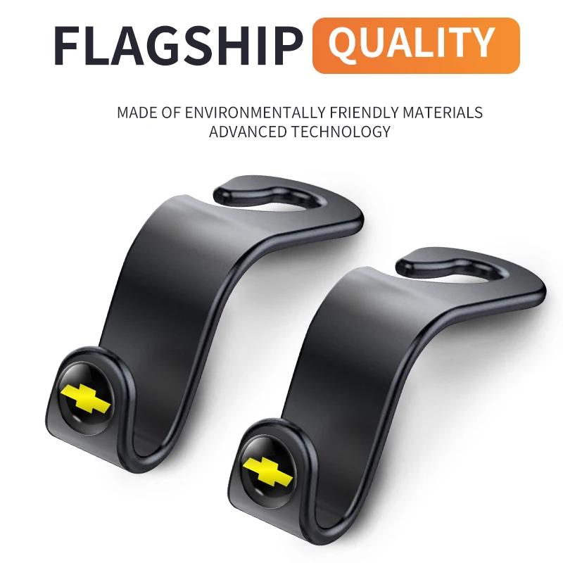 NEE4   1/2pcs Car Seat Headrest Hook Auto Back Seat Organizer Hanger For Chevrolet Spark Captiva Cruze Malibu Equinox Trax Camaro Bolt