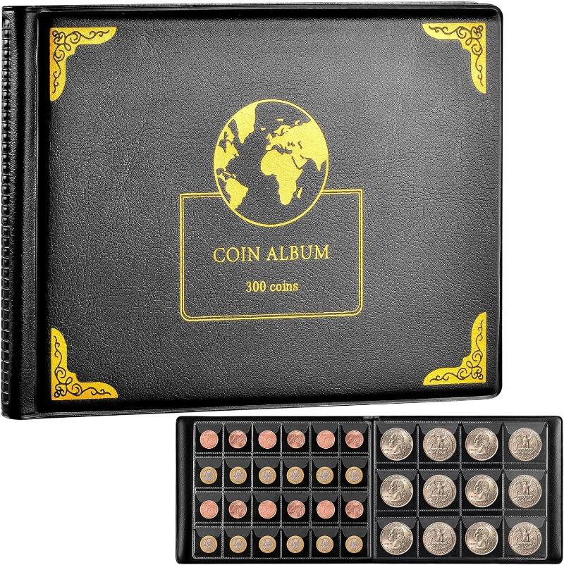 312/300-grid Coin Collection Book Large-capacity Coin Stamps and Stickers Storage